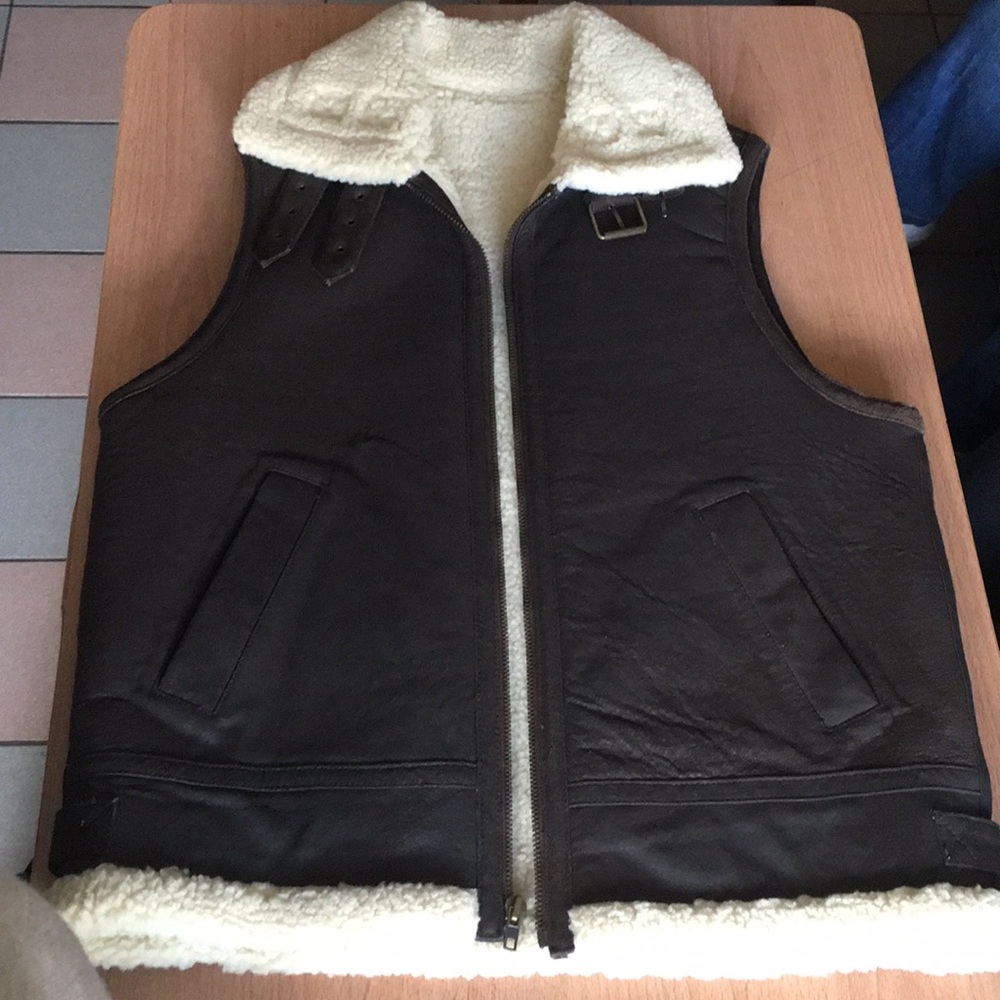 Vintage Suede Fleece Vest